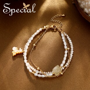 SPECIAL时尚淡水珍珠手链女生肖马年手串多层叠戴配饰2026年新款