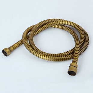 仿古色镀铬加密管防爆1.5米2米淋浴花洒软管伸缩抽拉管不打结