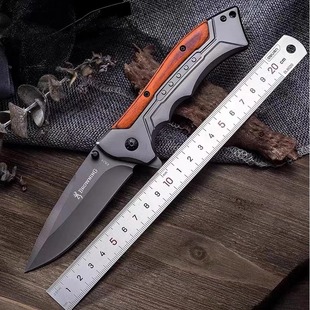 勃朗宁折叠刀户外小刀随身比首防身刀高硬度折刀便携刺刀短刀折刀