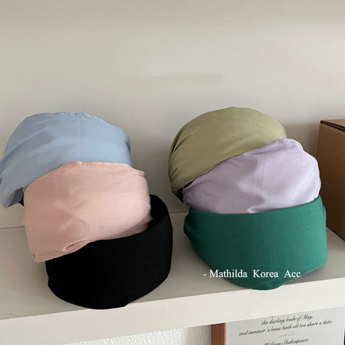 韩系纯色宽边布艺发箍