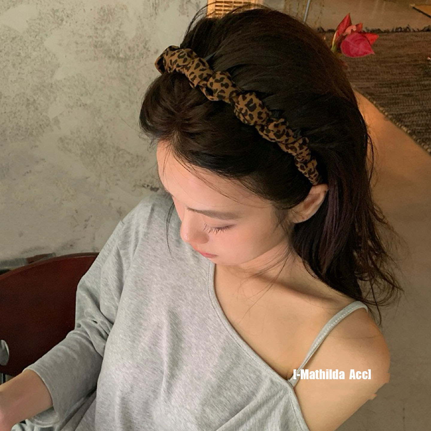 经典豹纹布艺波浪发箍
