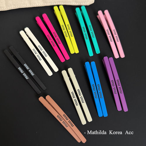 金属字母一字夹侧边刘海夹