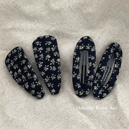 森系复古手工碎花BB夹刘海夹