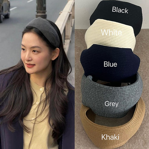复古感高级质感坑边发箍简约百搭