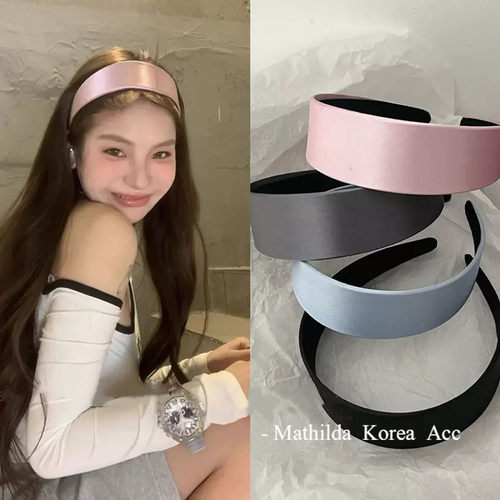 糖果色韩国博主同款简约压发宽边