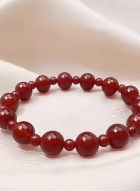 红玛瑙明星同款手串双圈单圈新年送礼闺蜜同款