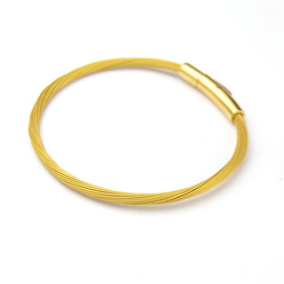 进口钢丝钛钢串珠手绳手链金色黑色粉色可穿硬金黄金珠子3mm粗