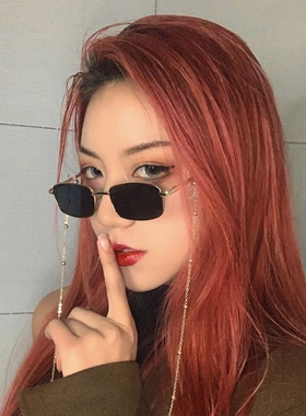 个性抖音网红女小框潮男嘻哈方形