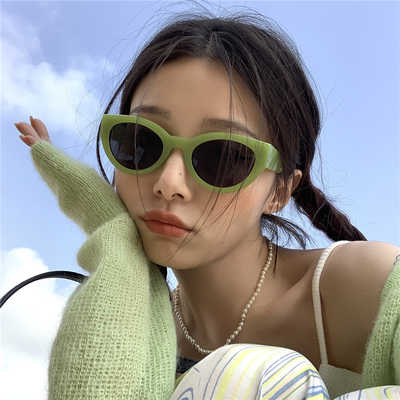 防紫外线猫眼女去有风的地方墨镜