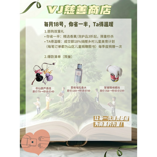 VJ慈善商店 每月更新！精选香薰/洗护3折起veejeelab