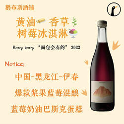 BORRY 伊春蓝莓酒网红爆款“面包会有的”蓝莓浆果混酿2023来咯！