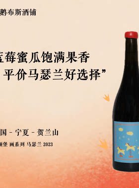 蓝莓豆蔻 宁夏尚颂堡画系列 马瑟兰干红葡萄酒 2023