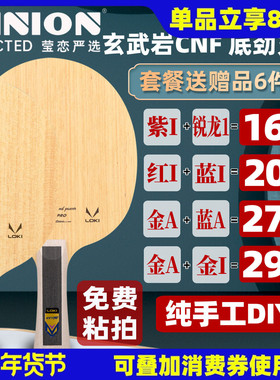 莹恋LOKI雷神锐龙9纯木 PRO快攻型外置碳素纤维乒乓球底板球拍