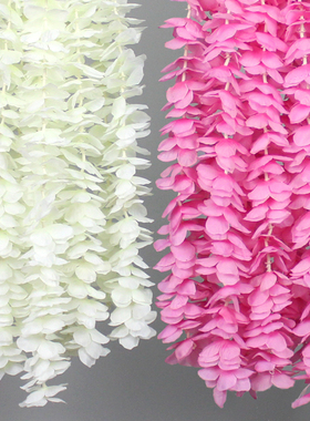 亏本清仓绣球花串仿花真干花植绢花物紫藤杨兰洋兰吊串大红色装饰