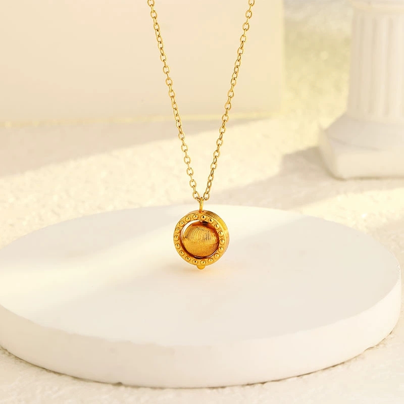 18K金地球仪项链猫眼时来运转
