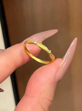 羽之恋沙金开口对戒女款