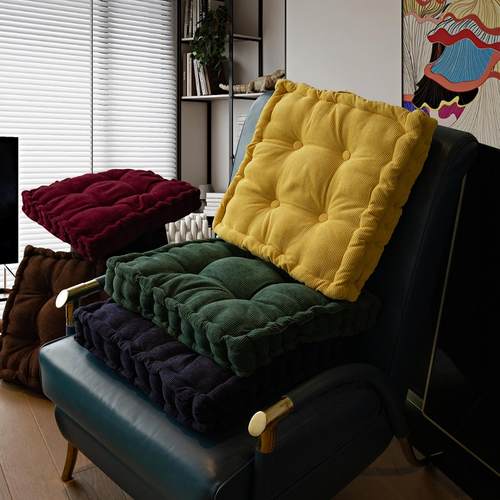 灯芯绒冬季加厚现代简约椅子垫