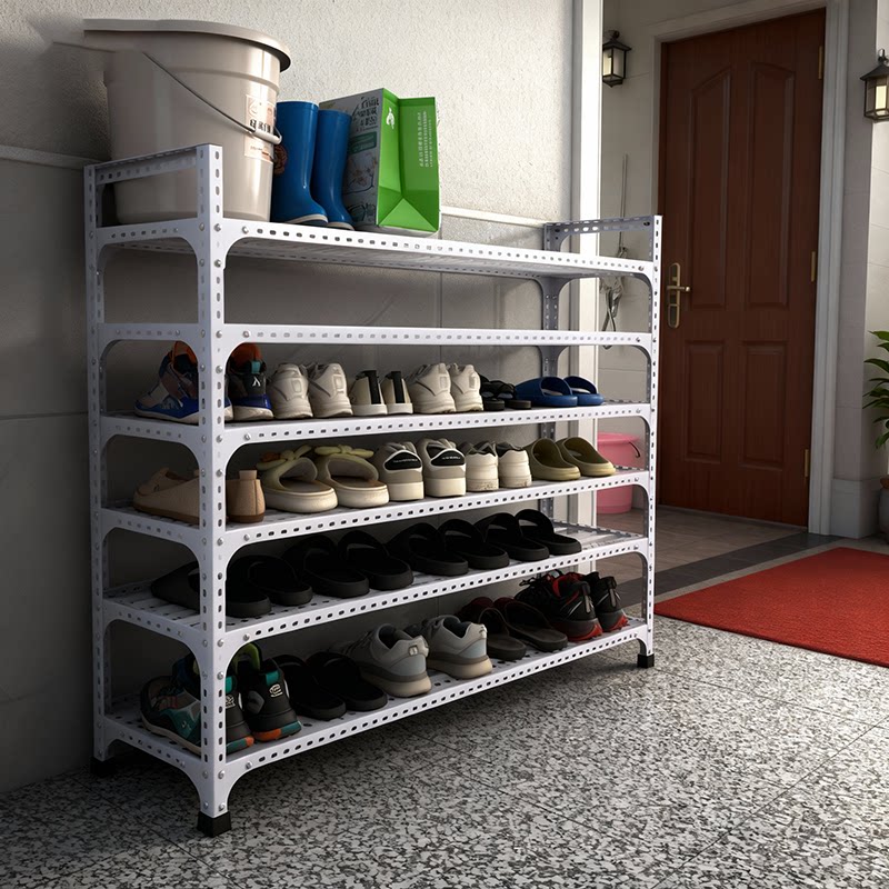 角钢鞋架超市玩具架简约家用车库杂物间小型一体展示床头书架构架