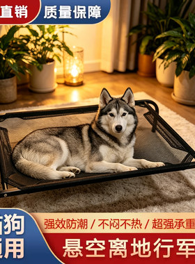 宠物狗狗行军床加厚金属不塌陷中华田园犬四季通用透气高架狗床