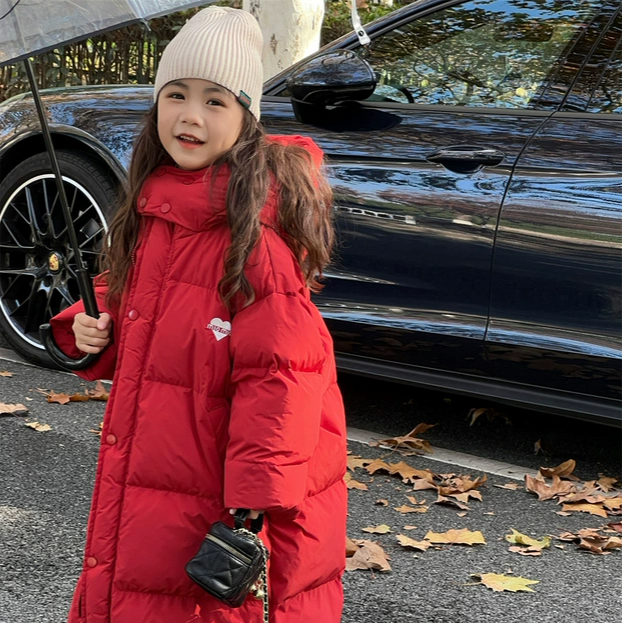 2025新款女童棉服冬季加长款冬装过膝棉衣中大童棉袄保暖韩版外套