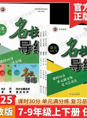 2025新版名校导练7七8八9九年级上册下册语文数学人教版含单元期中期末测试卷初中初一二三年级武汉市中考名校联教教研体交流资料