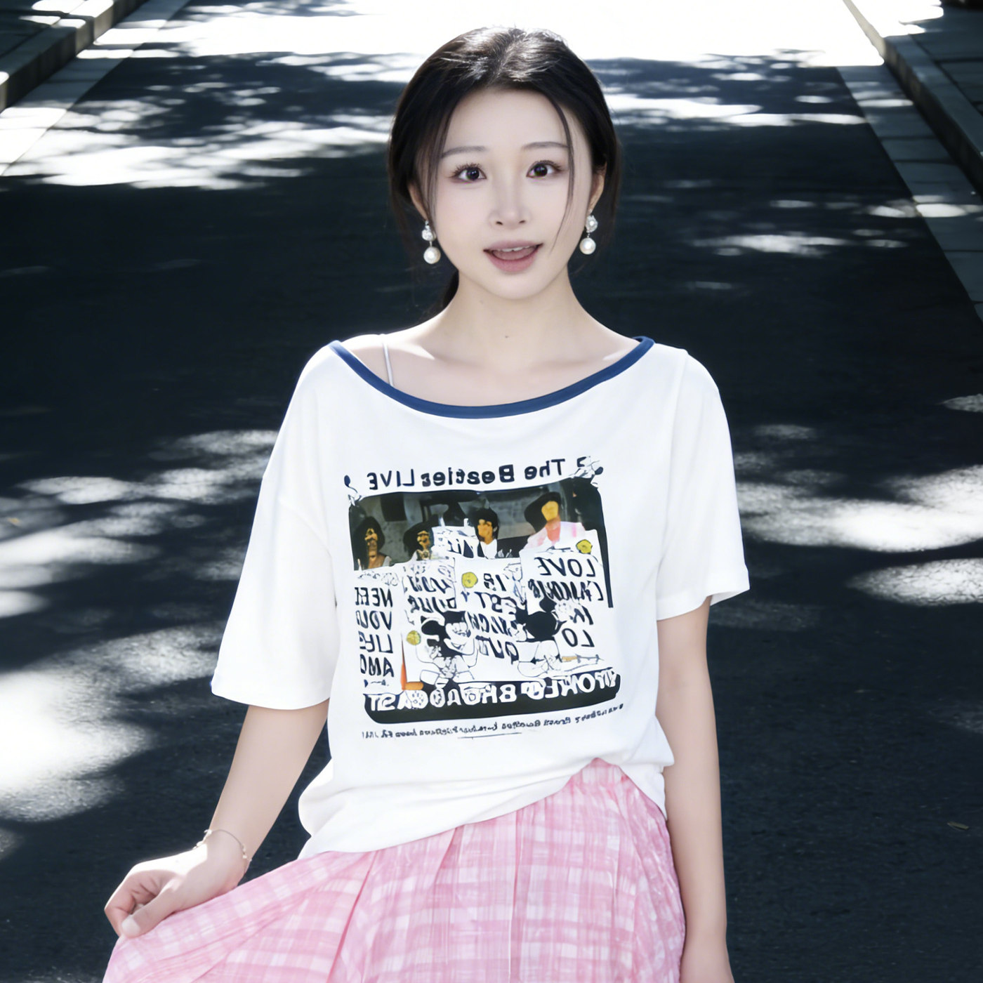 兮兮花颜粉色格子半身裙女2026春夏新款设计感宽松A字裙小个子,女装/女士精品,半身裙,淘宝优惠券,粉丝福利购,淘宝优惠卷