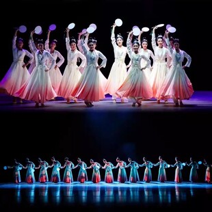 东京梦华录大摆裙新款女古典舞蹈服艺考服古装汉服清庭云月江南韵