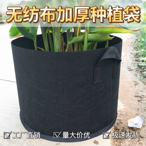 黑色加厚无纺布种植袋批发