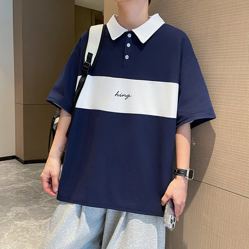 夏季短袖T恤男孩初高中学生帅气POLO衫青少年大童运动上衣定制服