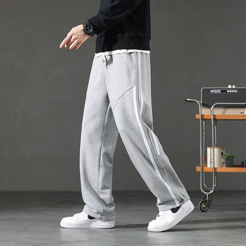 12青少年春秋季长裤子男孩初中学生直筒休闲裤15大童棉纯卫裤束脚