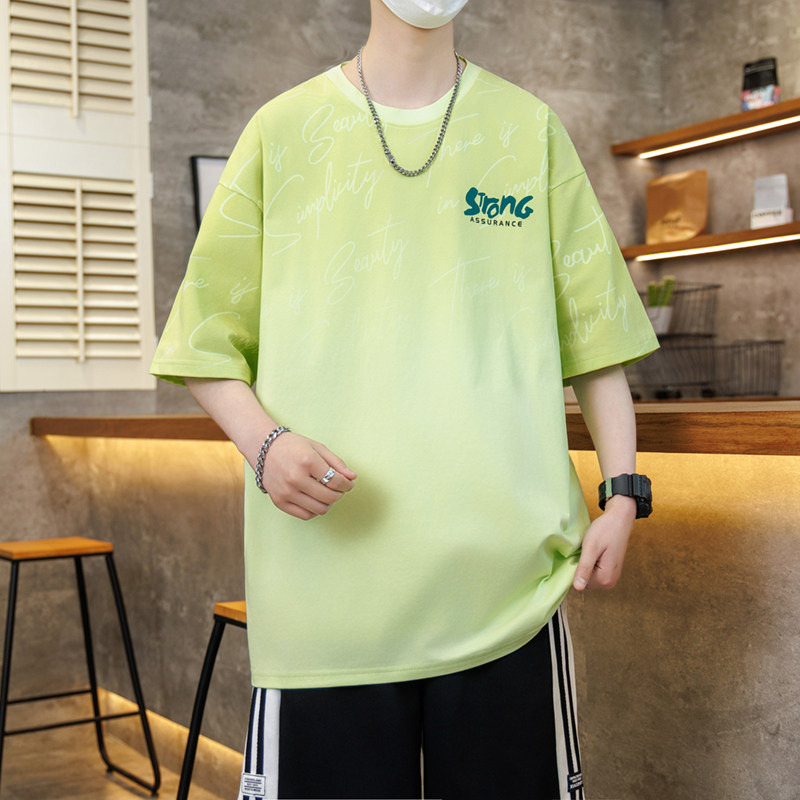 初高中学生短袖t恤12-15岁男孩帅气夏装13大童纯棉体恤衫运动上衣