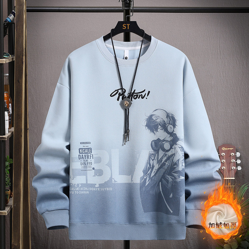 秋冬季运动卫衣12岁男孩青少年学生13加绒加厚15大童帅气纯棉上衣