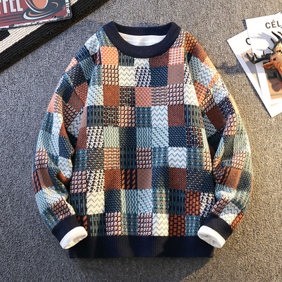 青少年秋冬季毛衣12岁男孩加厚打底针织衫14初中学生15胖大童线衣