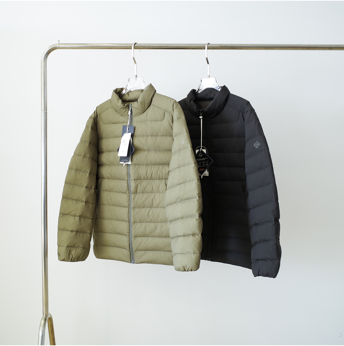 90鹅绒立领上身有型羽绒夹克