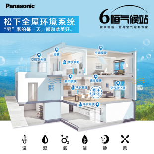 松下6恒气候站六恒新风系统室内空气定制新风机智能调湿中央空调