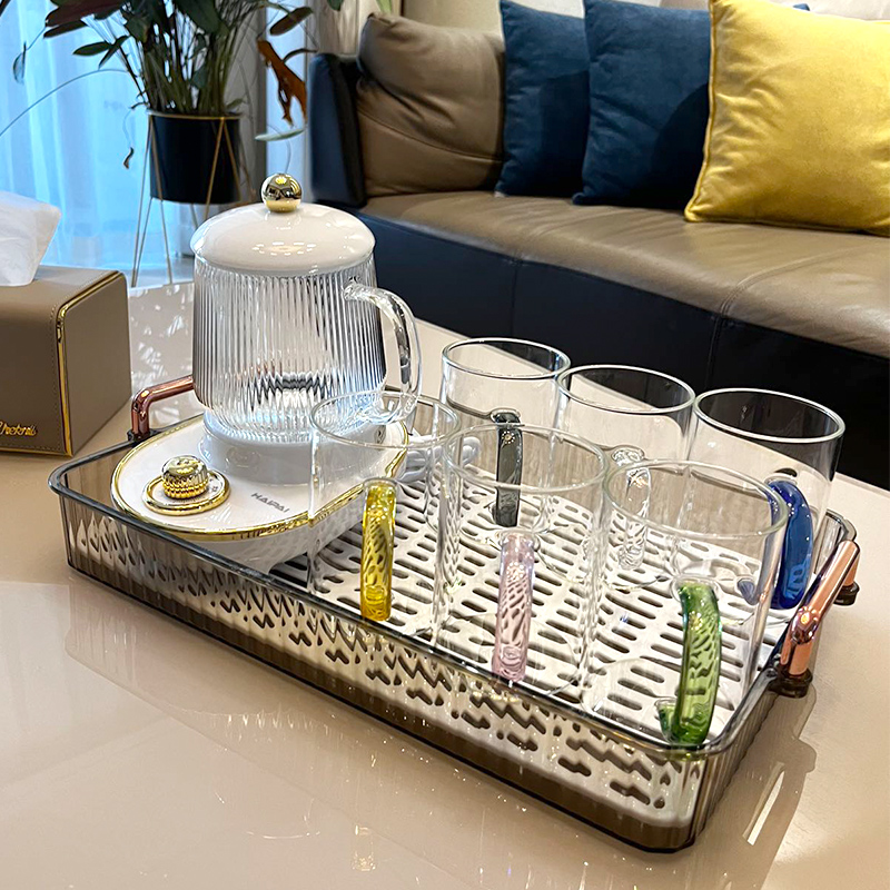 食品级双层沥水托盘长方形加厚