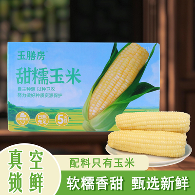 玉膳房五常甜糯玉米棒2080g/箱新鲜现摘苞谷非转基因可饱腹农科玉