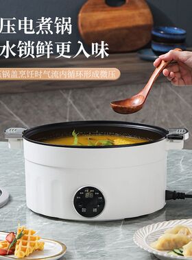 多功能微压锅蒸煮一体炖煮焖家用宿舍炒菜煮饭电锅电火锅电煮锅