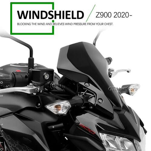 适用于川崎 Z900 摩托车改装配件加高挡风玻璃挡风板导流板整流罩