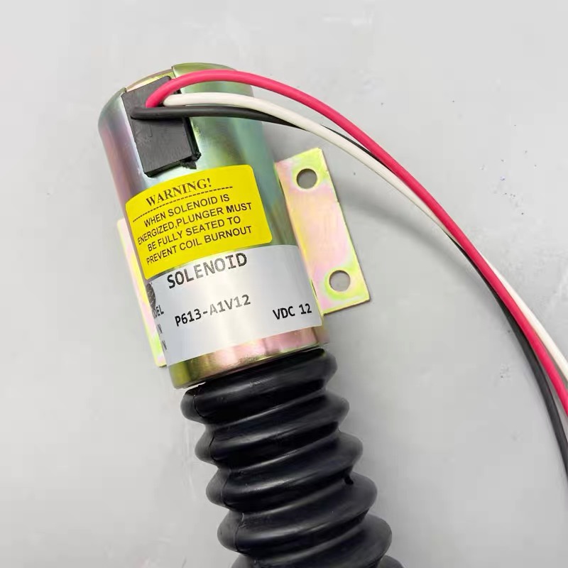 挖掘机铲车工程车 柴油发动机熄火电磁阀P613-A1V12熄机熄火开关
