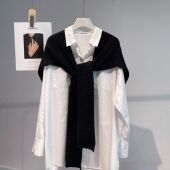 外搭坎肩搭配衬衫 懒人围巾 2025春秋针织小披肩秋冬搭肩男女同款