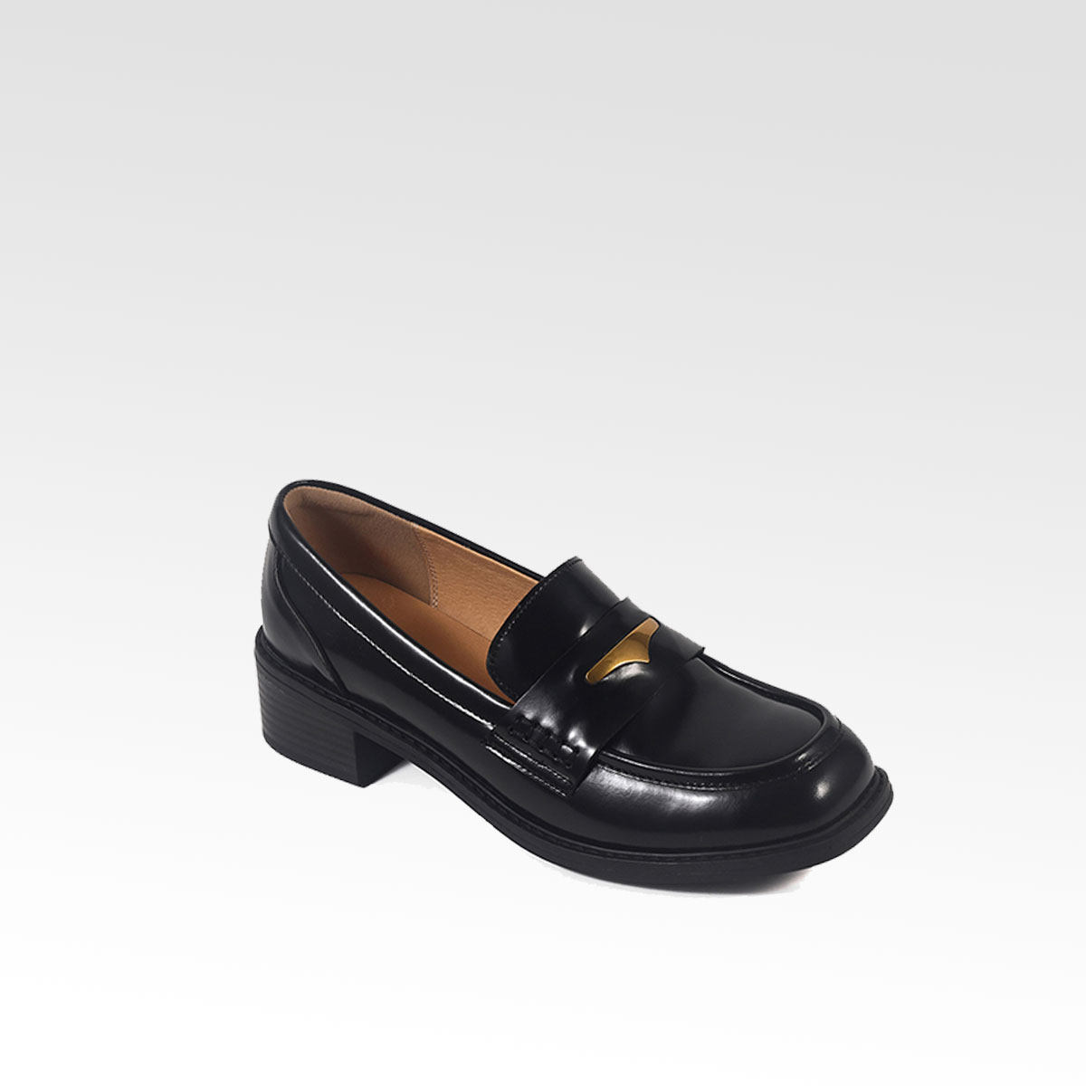 厚底乐福鞋女款小皮鞋