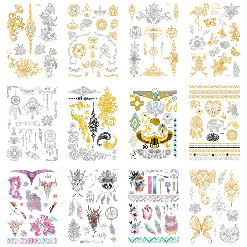 烫金纹身贴防水仿真女持久