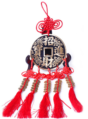 厂家现货铜钱 五帝钱大号黄铜铜钱串挂件摆件工艺品家居用品批发