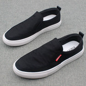 男低帮一脚蹬懒人乐福韩版 潮流百搭板鞋 夏季 布鞋 透气休闲小白鞋 男