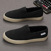 帆布鞋 乐福男鞋 一脚蹬懒人软底休闲板鞋 子男透气百搭男士 男 潮流鞋