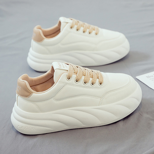 2026夏季透气百搭潮新款小白鞋女鞋厚底增高板鞋软底老爹0303e