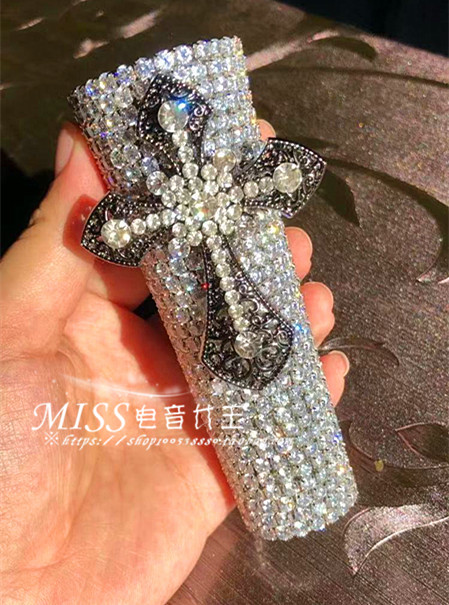 纽曼105\E300网红直播有线话筒钻石套十字架字母定制锆石