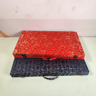 【双面扇锦盒】异色团扇刺绣扇子收纳盒高端龙纹宋锦盒礼品盒