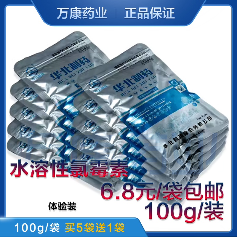 兽用水溶性氯霉素粉抗菌消炎鸡鸭鸽禽伤寒霍乱闭目缩头饲料添加剂